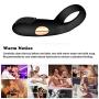 Cock Ring Vibrating Penis Ring Waterproof Rechargeable Couple Vibrator Clitoris Stimulator with 12-Speed Vibrations, Full Silicone Powerful Vibrators Adult Sex Toy by MELO (Black)