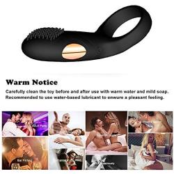 Cock Ring, Sex Toys for Men, Vibrating Cockring Set Sex Toys for Male, Erection Enhancing Penis Ring Vibrator, Better Sex Toy for Erection Enhancing Last Longer Orgasm,Silicone Set for Extra Stimulate