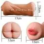 Ergonomic Design Double Holes Silicone Dolls Mens Adult Toys,Underwear Silicone Artificial 3D Realistic Lifelike Toys for Men Male with 2 Entries Cup Toys, T-Shirt