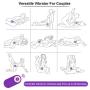 Couples Vibrator with Dual Motors 10 Powerful Vibration Modes for G Spot Clitoral Stimulation, PALOQUETH Wireless Personal Vibrator Clitoris Massager Sex Toy Rechargeable Waterproof
