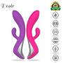 Désir | Triple Pleasure Magic Wand Massager | Wireless and Waterproof | Powerful Rabbit Design for Woman (Violet)