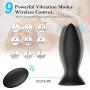 Anal Plug Male Prostate Massager Vibrating Butt Plug 3Pcs Training Kit 9 Vibration Modes with Remote Control Anal Vibrator Sex Toys with Suction Cup Base for Male, Female and Beginner