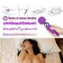 COCHING Cordless Electric Wand Massager G Spot Stimulation Vibrator for Women 100% Waterproof Rechargeable Powerful Massage Wand with 16 Speed Vibrating Patterns Muscle Aches Whisper Quite – Purple