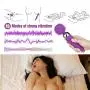 COCHING Cordless Electric Wand Massager G Spot Stimulation Vibrator for Women 100% Waterproof Rechargeable Powerful Massage Wand with 16 Speed Vibrating Patterns Muscle Aches Whisper Quite – Purple