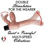 LeLuv Strap On Dildo Vibrating Strapless Female Double Penetration