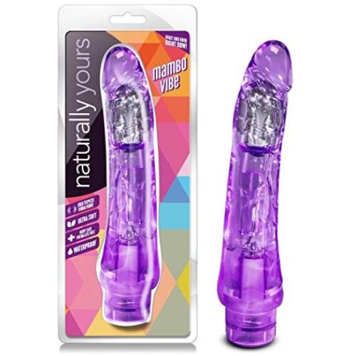 9" Soft Realistic Long Vibrating Dildo - Multi Speed Flexible Vibrator - Waterproof - Sex Toy for Adults - Purple