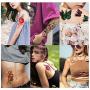 Flowers Temporary Tattoos Stickers, Roses, Butterflies and Multi-Colored Mixed Style Body Art Temporary Tattoos for Women, Girls or Kids