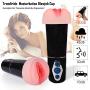 Masturbator Cup Masturbation Vibrating Male Masturbators, Treediride 2 in 1 3D Realistic Vagina Pussy Sex Toys with Oral Stimulation for Men