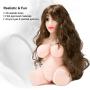 Y-NOT Realistic Silicone 3D Double Sided Body Life Like Love Doll Adult Toy Flesh with Heating Stick, Vibrator, Wig and Sexy Underwear