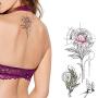 Flowers Temporary Tattoos for Women Tattoo Stickers Lotus Rose Body Shoulder Back Waterproofing Removable Tattoos 8 Sheets (style 6)