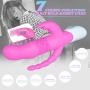 Rabbit G-spot Vibrator-Rotating&Vibrating Dildo Vibrators 3 Stimulations for Clitoris Anal and Vagina, with 7 Powerful Vibrations and 3 Speed Rotating Beads Rechargeable, Waterproof 3 in 1 Sexy Toy