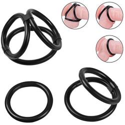 Cob Silicone Cock Ring Set Erection Enhancing Penis Ring Set