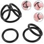 Cob Silicone Cock Ring Set Erection Enhancing Penis Ring Set