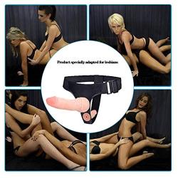 NicoMoO Lesbian Strap on Double Dildo Dongs Adjustable Harness Realistic Penis Double Stimulation Anal Sex Toys for Woman Couples (Lesbin)