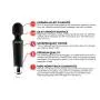 VibeMax Personal Wand Massager + Attachment: Wireless & Waterproof - Handheld - Rechargeable - Powerful Multi Speed Vibration - Whisper Quiet - Cordless - Mini - Black