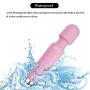Wireless Hand held Electric Vibrating 8 Powerful vibemax speeds Frequency 20 Vibration Patterns Wand Magic Rechargeable Massager Therapy for Neck,Legs Pains & Sports Injury - Pink Mini Whisper Quiet