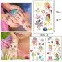 Yarlilyan 100+ Fairy Glitter Tattoos for Girls, Children Birthday Party Favor Temporary Tattoo Sticker, Magic Fantasy Butterfly Flower Pink Fake Waterproof tattoo on kids Body Hand Arm Face 10 Sheets Yarlilyan 100+ Fairy Glitter Tattoos for Girls, Children Birthday Party Favor Temporary Tattoo Sticker, Magic Fantasy Butterfly Flower Pink Fake Waterproof tattoo on kids Body Hand Arm Face 10 Sheets