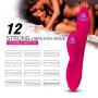 Rabbit Vibrator G Spot Vibrating Dildo Clitoral Massager Double Stimulation Wand Sex Toys for Women Couple Lesbian Waterproof USB Rechargeable Pink