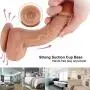 Realistic Dildo for women with Flared Suction Cup liquid Silicone Dildo Flexible real Penis Dong for Hands-free Vaginal G-spot and Anal Play sexy toy for female Masturbation with real experience Realistic Dildo for women with Flared Suction Cup liquid Silicone Dildo Flexible real Penis Dong for Hands-free Vaginal G-spot and Anal Play sexy toy for female Masturbation with real experience