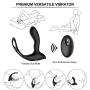Heating Wireless Remote Male Prostate Massager 10 Frequencies Vibrator 3-in-1 with Penis Ring and Ball Loop, 2 Intense Motors Rechargeable Anal Sex Toys Waterproof G-Spot Butt Plug for Women Couples