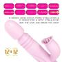 Wushuangyu Realistic Silicone Female Vibrant Toys with 12 Frequency Telescopic and 12 Kinds of Tongue Licking Rechargeable - Vibrant Toy