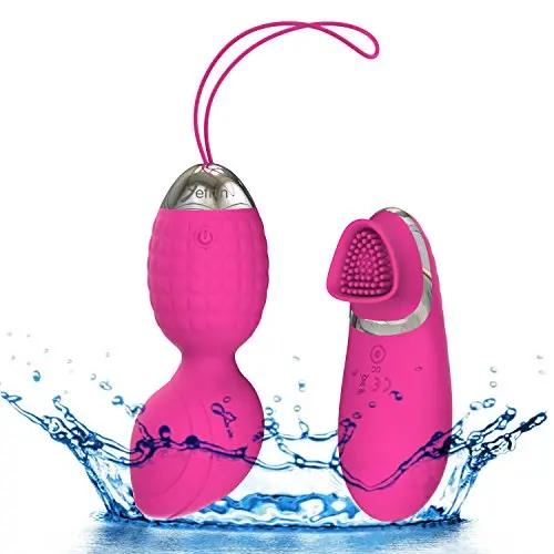 YETRUN USB Rechargeable Wireless Remote Control Vibrating Silicone Bullet Egg LED Light 10-Frequency Exercise the vagina muscles Mini Vibrator Adult Sex toy for Women
