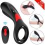 fangexiaopu Vibrating Pennis Ring with Double Ring, 9 Vibration Modes for Men Pennis Ring Wireless Remote Control Vibrating Pennis Enhancer Rings Vibrator Rechargeable Waterproof
