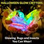 PartySticks Glow Critters 30pk Glow in The Dark Bug Toys and Glow Sticks - 3 Inch Fake Bugs Party Favors, Halloween Glow in The Dark Party Decorations - 10 Light Up Fake Toy Bugs, 20 Mini Glow Sticks