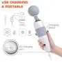 Cordless Magic Therapeutic Wand Massager Handheld - 7 Pattern / 4 Speed for Muscle Aches & Sports Recovery, Rechargeable & Waterproof (Gray Enhanced Version) Cordless Magic Therapeutic Wand Massager Handheld - 7 Pattern / 4 Speed for Muscle Aches & Sports Recovery, Rechargeable & Waterproof (Gray Enhanced Version)