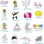 Big Cute Pink Stickers Pack 45 Pcs Vsco Stickers Aesthetic Stickers Vinyl Decals for Hydro Flask Water Bottle Laptop Helmet Ipad Car Luggage Suitcase