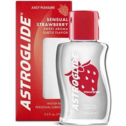 Astroglide Strawberry Liquid, Water Based Personal Lubricant, 2.5 oz.