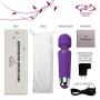 Wireless Wand - Waterproof Rechargeable for Body - Back Neck Sport Massage - Purple Travel Friendly - Multi Speed 8-10 Magic Vibrating Patterns - Personal Quiet…