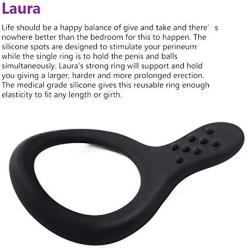 LEVETT Flexible Silicone Cock Rings, Penis Enlarger Stronger and Harder Erection to Prolonging Climax Sex Toys for Men (Flexible size)