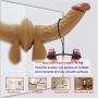 Lfcmf 6.5 Inch Body Relax Massager Wand Soft TPE Real Feel Massage Toy with Suction Cup (Color : Brown)