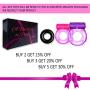 Cock Ring Set – 2 Vibrating Cock Rings w. Clit Stimulator & 1 Standard Penis Ring – Erection Enhancing Sex Toy for Men and Couples