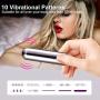 Luvkis Mini Wireless Bullet Vagina Stimulator,G Spot Vibrator for Adult Sex Play with USB Charging,10 Magic Patterns in Powerful but Quiet Massager,Waterproof and Pocket Size