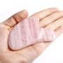 CCbeauty 5 pcs Rose Quartz Gua Sha Scraping Massage Tools Natural Stone Guasha Board For SPA Acupuncture