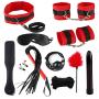 Foreen 11Pcs Bondage Restraint Vibrator Handcuff Whip Collar, SM Adult Games, SM Bondage Sets Restraint Kits, Sex Toys for Women, Men, Couples, Lovers Black 11 pcs Set