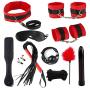 Foreen 11Pcs Bondage Restraint Vibrator Handcuff Whip Collar, SM Adult Games, SM Bondage Sets Restraint Kits, Sex Toys for Women, Men, Couples, Lovers Black 11 pcs Set