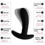Zemalia Sally Vibrating Silicone Anal Vibrators Adult Sex Toys Vibe for Men or Couples G-Spot Stimulator for Female Masturbation Discreet Package(Black)