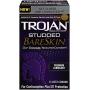 Trojan Studded BareSkin with Brass Lunamax Pocket Case, Premium Ribbed Latex Condoms-10 Count