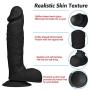 Lxyxyl 9.05 inch Women Black Dilló Extra Huge Massage Adult Toy