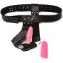 Relaxation Product Men Leather Harness Chastity Pants Vibrating Anal Plug Restraints