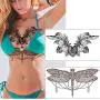 glaryyears 6 Sheets Black Underboob Tattoo for Women, Flower Bird Dragonfly Butterfly Leaf Designs Temporary Tattoo Stickers on Chest Waist Waterproof Body Art 5.4x9.45” glaryyears 6 Sheets Black Underboob Tattoo for Women, Flower Bird Dragonfly Butterfly Leaf Designs Temporary Tattoo Stickers on Chest Waist Waterproof Body Art 5.4x9.45”
