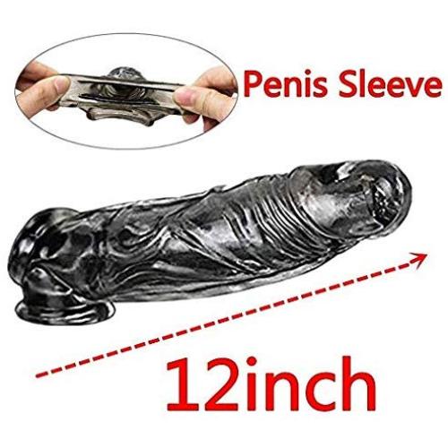 12 inch King Size Wearable Male Rod Extension Enhancer Girth Extender Sleeve for Men