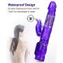 bom bex Dildo Vibrator - Rabbit Vibe with Rotating Bead for Women - Clitoral Stimulator,Masturbation Vibe for Females.Sex Toys,Purple (Purple)