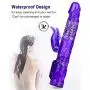 Bombex Temptation Rabbit Vibrator,Clitoral G-Spot Stimulator,Masturbation Vibe,Rotating Beaded Adult Massager for Women Female Beginner,Purple