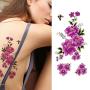 Flower Temporary Tattoos for Women Adults 3D Butterfly Rose Tattoo Sexy Fake Tattoo Stickers Waterproof Body Art Temp Tattoo Paper Colored Floral Lily Lotus Peony Festival Makeup Tattoo 12 Sheets