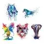 5 Sheets Watercolor Body Temporary Tattoo Sticker Wolf Elephant Picture Design Leg Arm Art Sexy 5 Sheets Watercolor Body Temporary Tattoo Sticker Wolf Elephant Picture Design Leg Arm Art Sexy