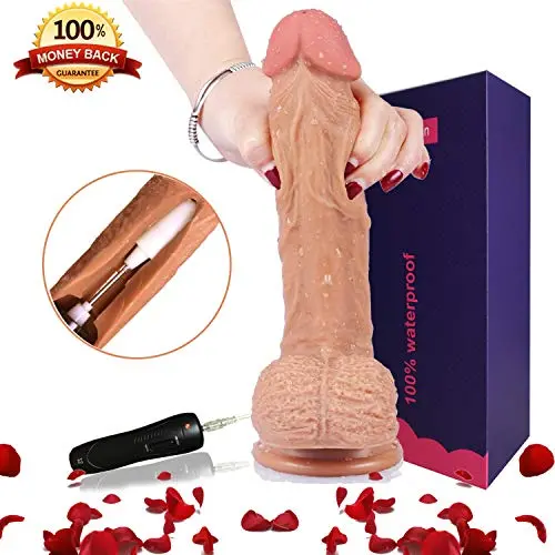 (2-3 Days delivery) 9 Inch Super Soft Waterproof Massager Tools for Women with Strong Suction Cup Hands Free